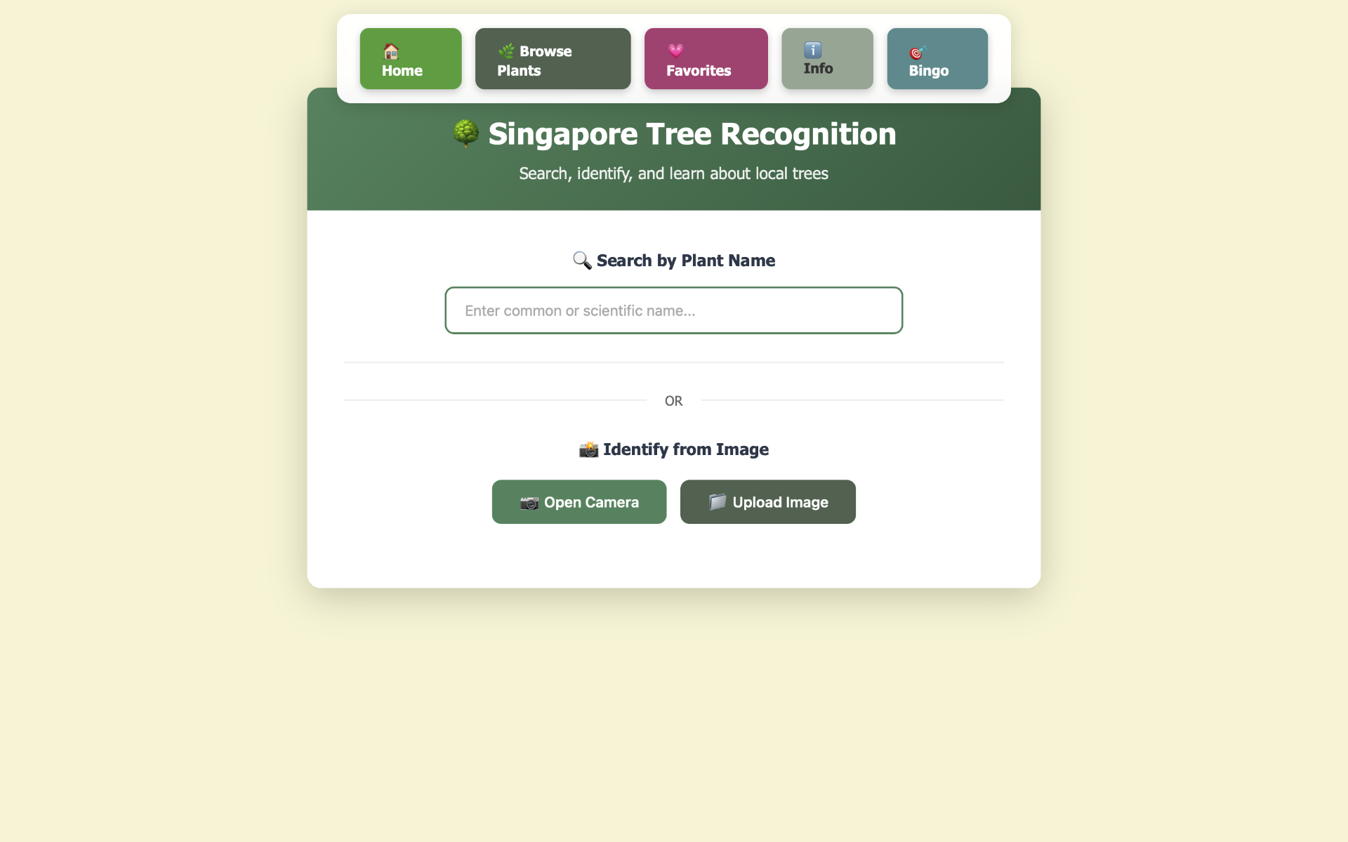Bloomify plant identification interface